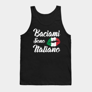 Italia Italian Baciamai Sono Italiano Italy Tank Top